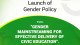  Launch of NCCE Gender Policy