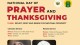 Upcoming event: National Day of Prayer and Thanksgiving